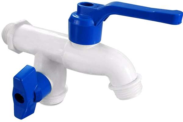 تصویر 1 از شیر شلنگی دو خروجی ستونی اتصال سریع