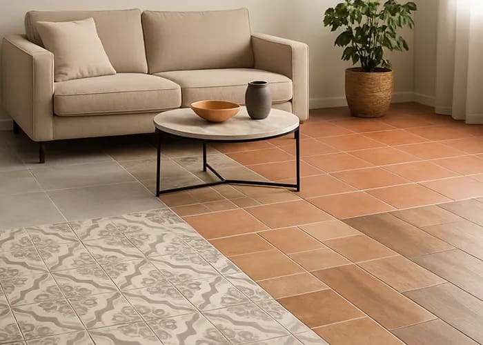 تصویر 3 از کاشی طرح دار کف سرامیکی رنگی مقاوم