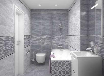 تصویر 1 از کاشی طرح دار حمام سرامیکی ضد آب