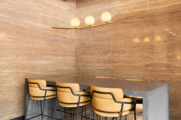 تصویر 2 از سنگ تراورتن چرمی مات کاربرد معماری مدرن