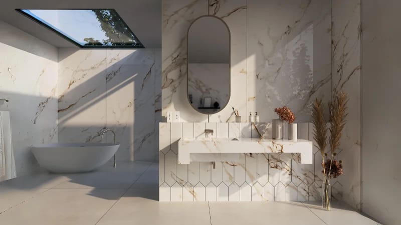 تصویر 2 از کاشی طرح دار دیواری بافت برجسته لعاب ملایم