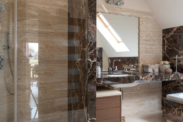 تصویر 4 از سنگ تراورتن شکلاتی تیره خاص پروژه های لوکس