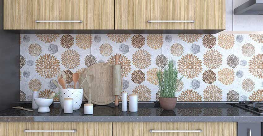 تصویر 4 از کاشی بین کابینت طرح دار الگو هندسی ضد رطوبت