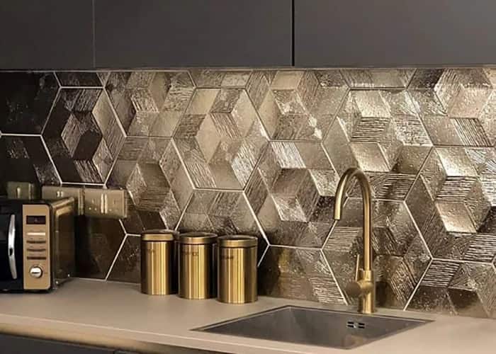 تصویر 2 از کاشی بین کابینت طرح دار الگو هندسی ضد رطوبت