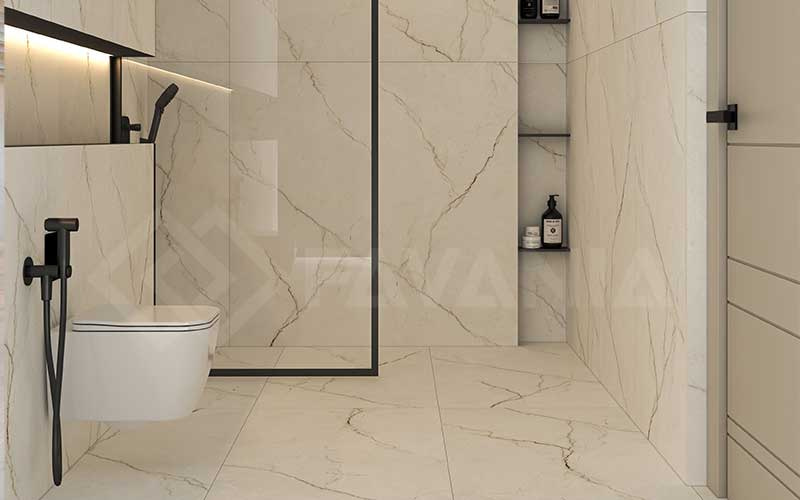 کاشی طرح دار کف سرویس بهداشتی بافت ضد لغزش