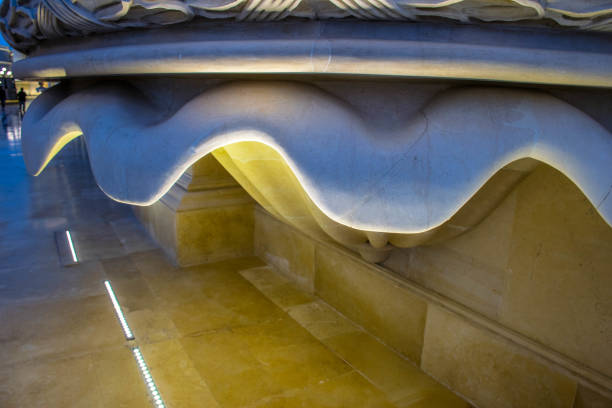 تصویر 3 از سنگ تراورتن موج درشت برجسته معماری شاخص