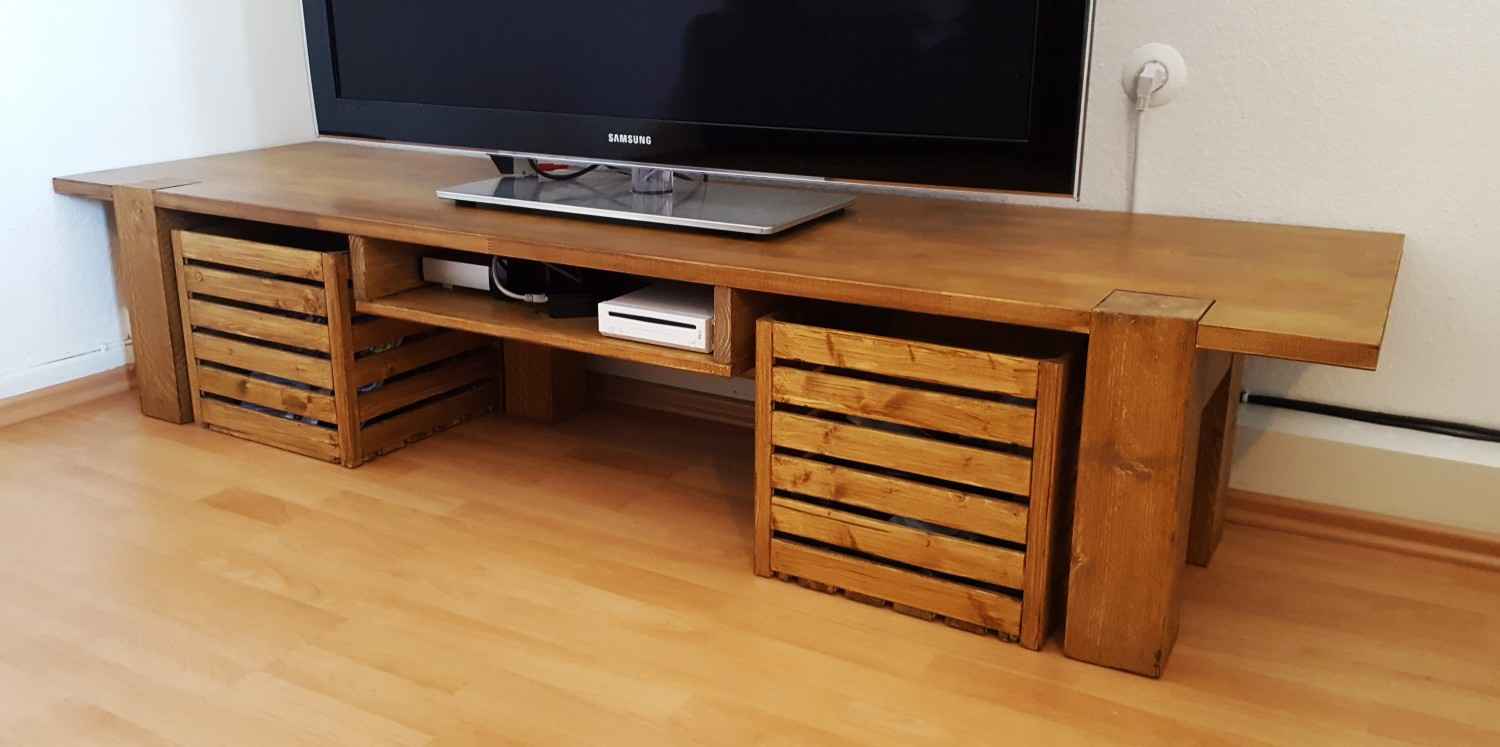 تصویر 3 از میز تلویزیون شیک مدرن چوبی مینیمال برای نشیمن های امروزی