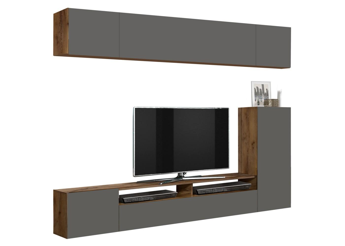 تصویر 2 از میز تلویزیون شیک ژاپنی کم ارتفاع متوازن و دیواری