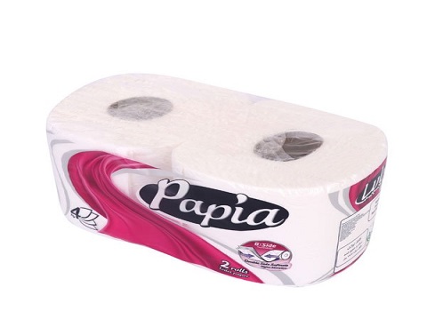 تصویر 2 از دستمال کاغذی توالت پاپیا رول دو قلو اقتصادی