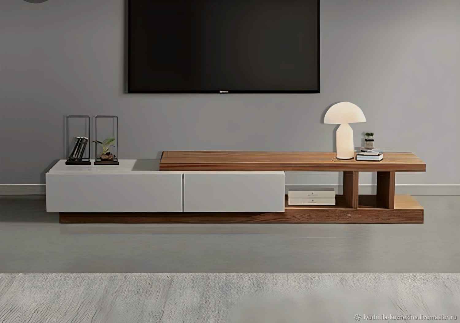 تصویر 3 از میز تلویزیون شیک روستیک کار شده نوستالژیک و اصیل