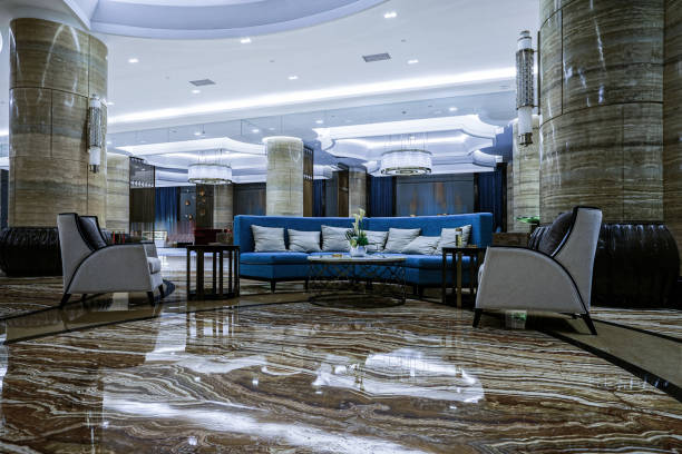 سنگ تراورتن پولیش شده درخشان فضا های رسمی