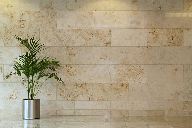 سنگ تراورتن ساب خورده یکنواخت دیوار داخلی