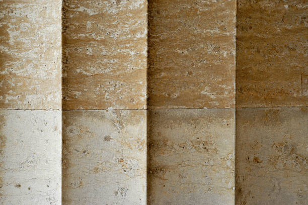 تصویر 1 از سنگ تراورتن ساب خورده یکنواخت دیوار داخلی