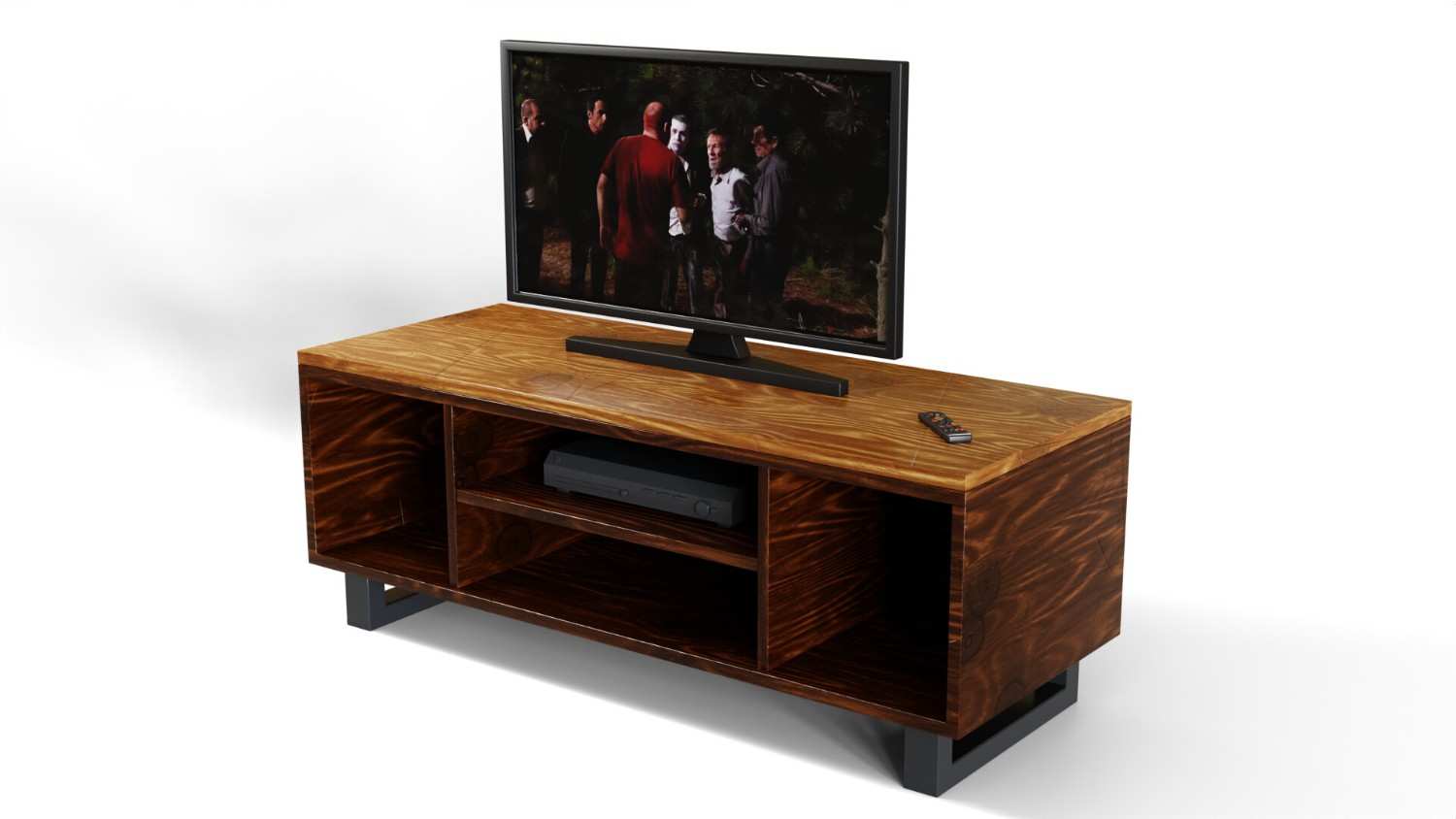 تصویر 2 از میز تلویزیون شیک چوبی طبیعت گرا تهیه شده از چوب راش