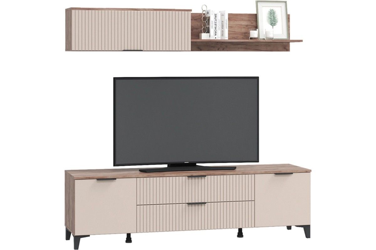 میز تلویزیون شیک دکوراتیو کشودار و مناسب افراد حساس به نظم