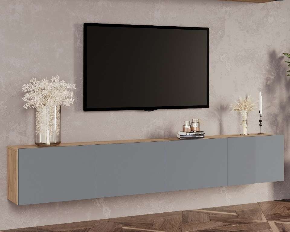 تصویر 4 از میز تلویزیون شیک ساده و یکدست با رنگ های مینیمال