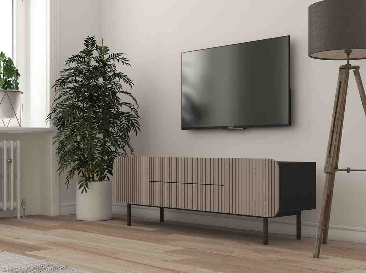 تصویر 3 از میز تلویزیون شیک سفارشی ثابت پایه دار دارای رنگ بندی