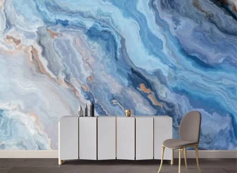 سنگ مرمریت آبی برش سفارشی معماری