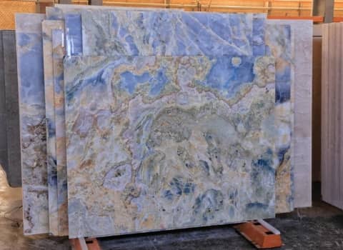 تصویر 2 از سنگ مرمریت آبی برش سفارشی معماری