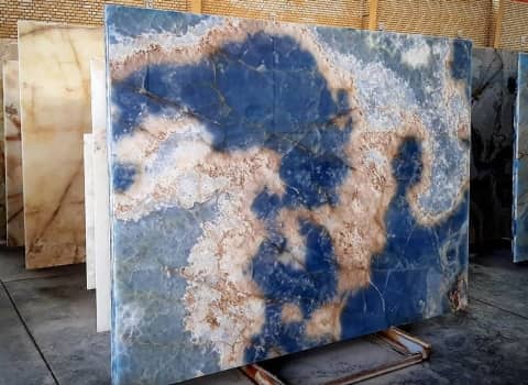 تصویر 4 از سنگ مرمریت آبی برش سفارشی معماری