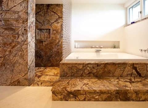 سنگ مرمریت پله پلاک لبه‌ دار ابزار خورده