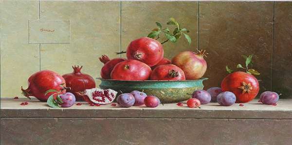 تصویر 4 از انارسیاه سمرقندی باغی طبیعی با رنگ قرمز براق