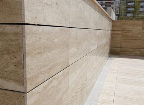 سنگ مرمر نمای ساختمانی پلاک یکپارچه صنعتی