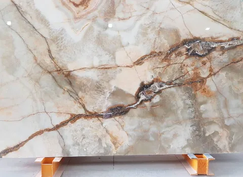 تصویر 2 از سنگ مرمریت دهبید کرم مارفیل تراکم بالا درخشندگی عالی