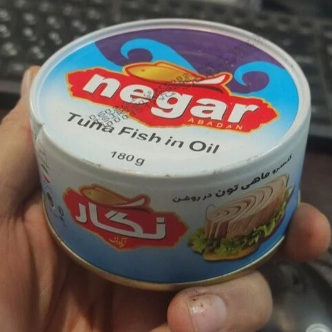 کنسرو تن ماهی نگار مزه دلپذیر و آماده مصرف برای غذای روزانه