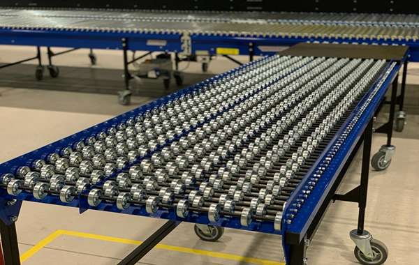 تصویر 1 از نوار نقاله چرخ دار مناسب جابجایی مواد در کارخانه ها