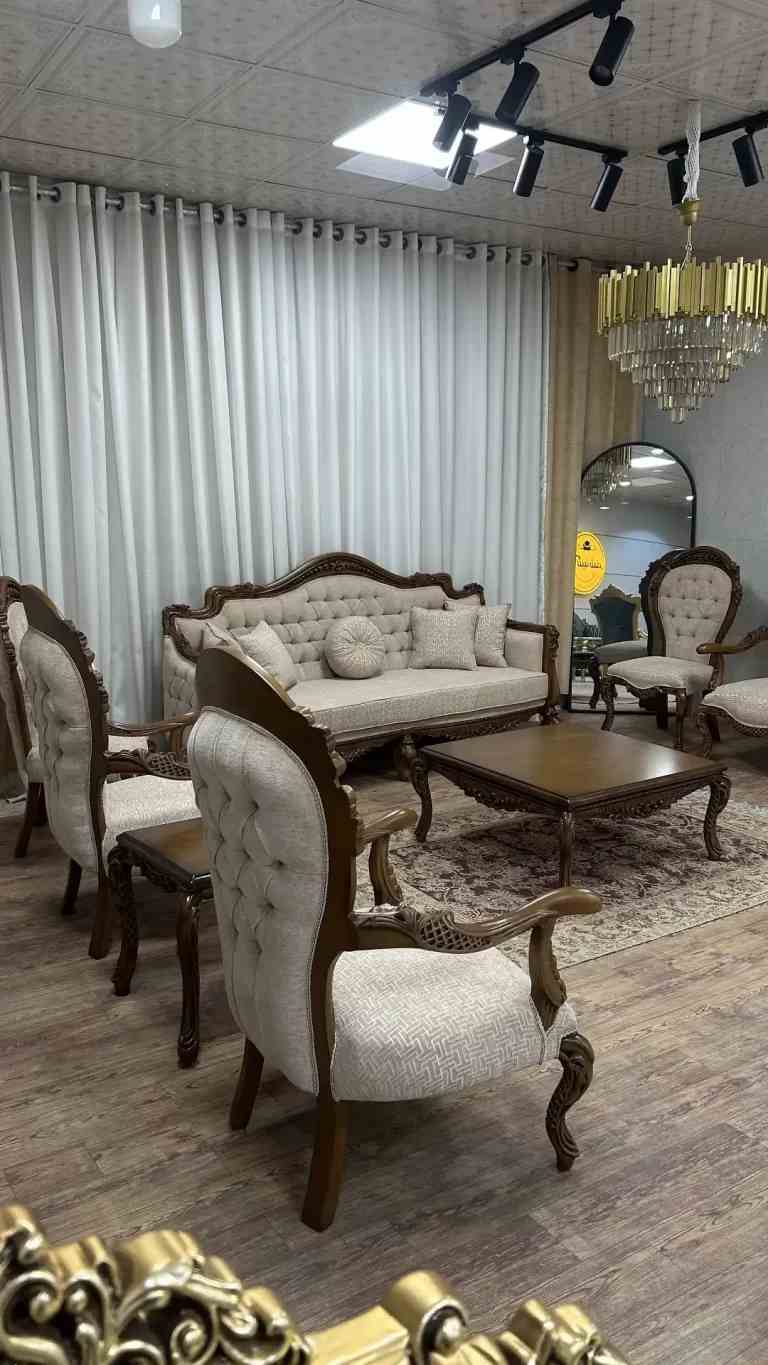 تصویر 2 از قیمت خرید مبل کلاسیک گندمی با فروش عمده