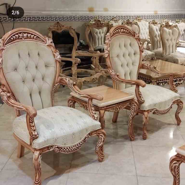 تصویر 1 از قیمت خرید مبل کلاسیک گندمی با فروش عمده