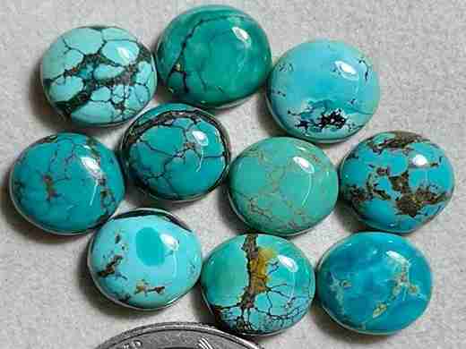 تصویر 3 از سنگ فیروزه نیشابور اصل با جلوه خاص و ماندگار مناسب کارهای لوکس