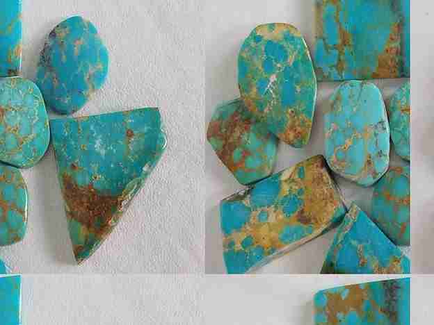 تصویر 3 از سنگ فیروزه اصل در ابعاد مختلف مناسب ساخت انگشتر و گردنبند