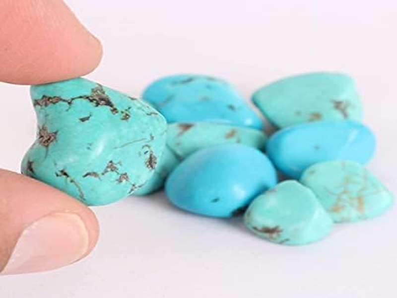 تصویر 1 از سنگ فیروزه شجری با طرح های طبیعی و خاص مناسب طراحی های منحصر به فرد