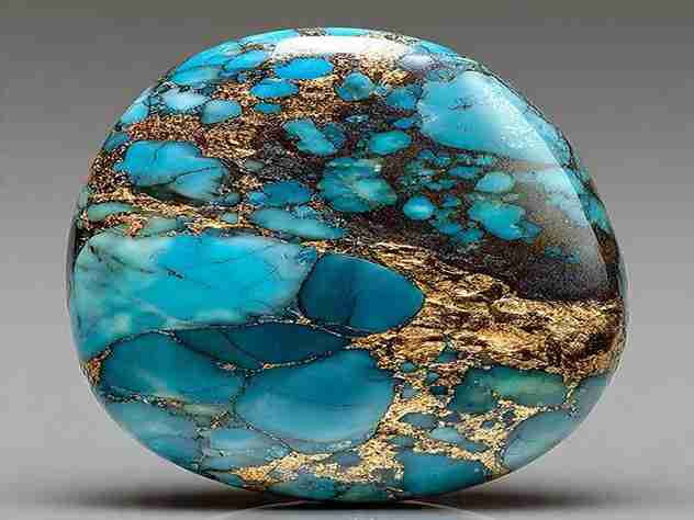 تصویر 4 از سنگ فیروزه پشت سیاه مناسب انگشتر با کیفیت عالی و دوام بالا