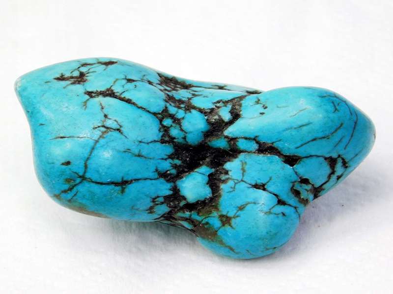 تصویر 4 از سنگ فیروزه زرینی طبیعی با رگه های زیبا و منحصر به فرد مناسب کارهای خاص