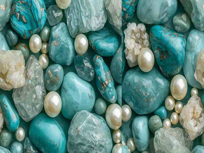 تصویر 4 از سنگ فیروزه خالص وزیبا با ظاهر جذاب مناسب زیور آلات