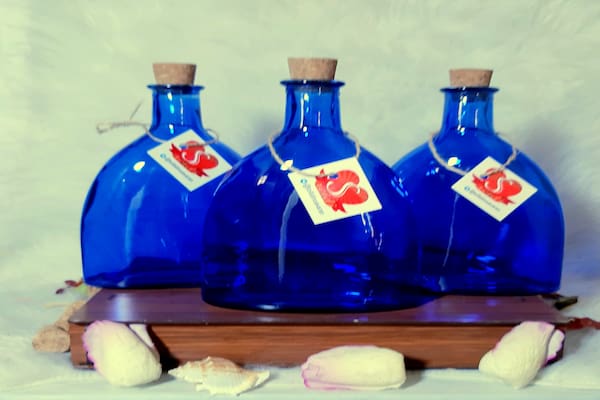 خرید بطری شیشه ای آبی رنگ + قیمت فروش استثنائی